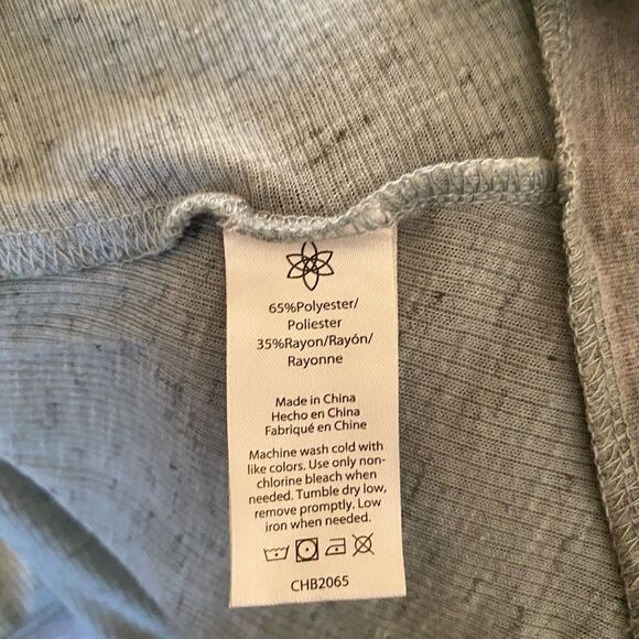 Harmony Balance, teal blue/grey pajama top - Picture 6 of 8